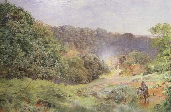 Alfred William Hunt,RWS Finchale Priory (mk46) oil painting image